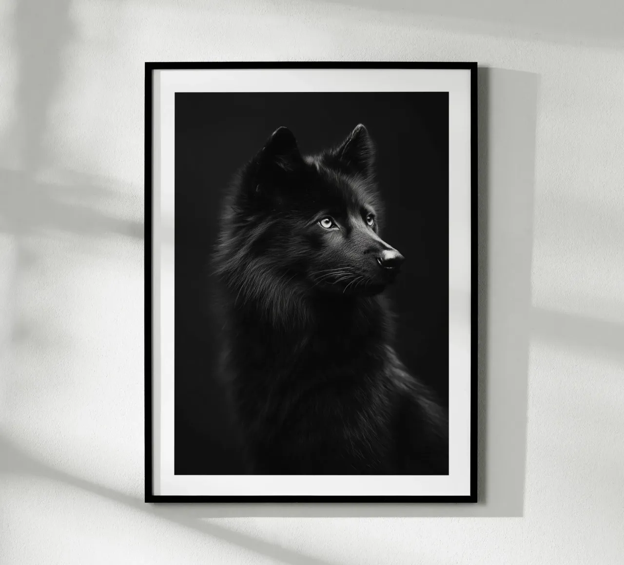Elegante ritratto di un cane nero carta hahnemühle da Monochrome