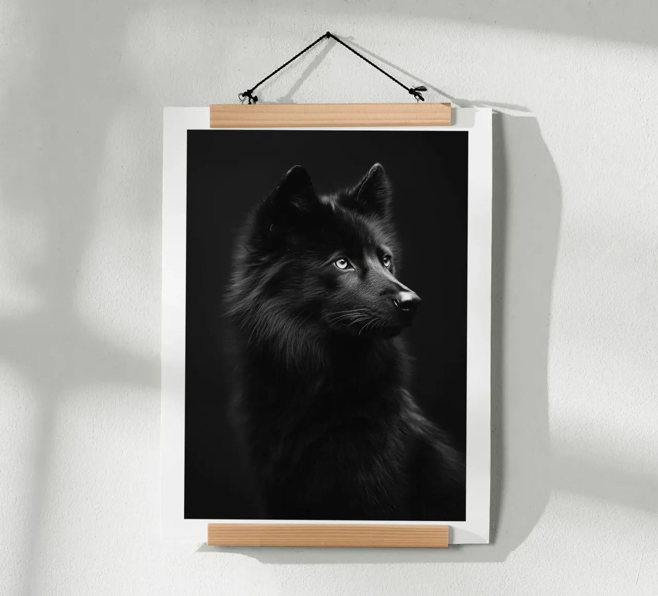 Elegante ritratto di un cane nero carta hahnemühle da Monochrome