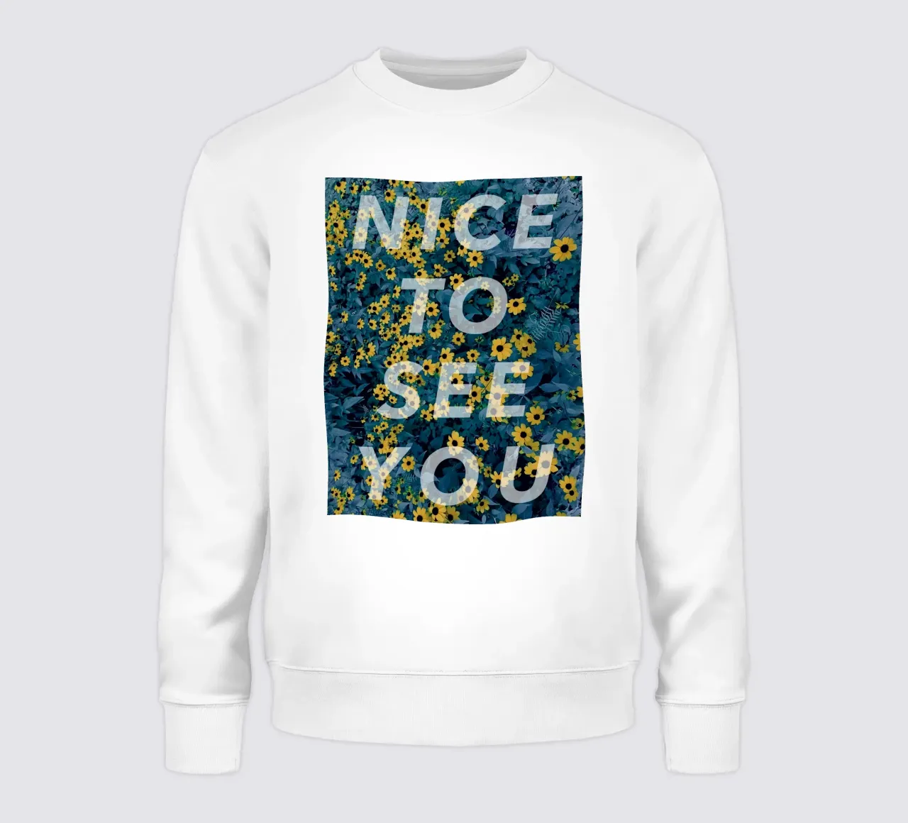 NICE TO SEE YOU Sweatshirt von natural neutral