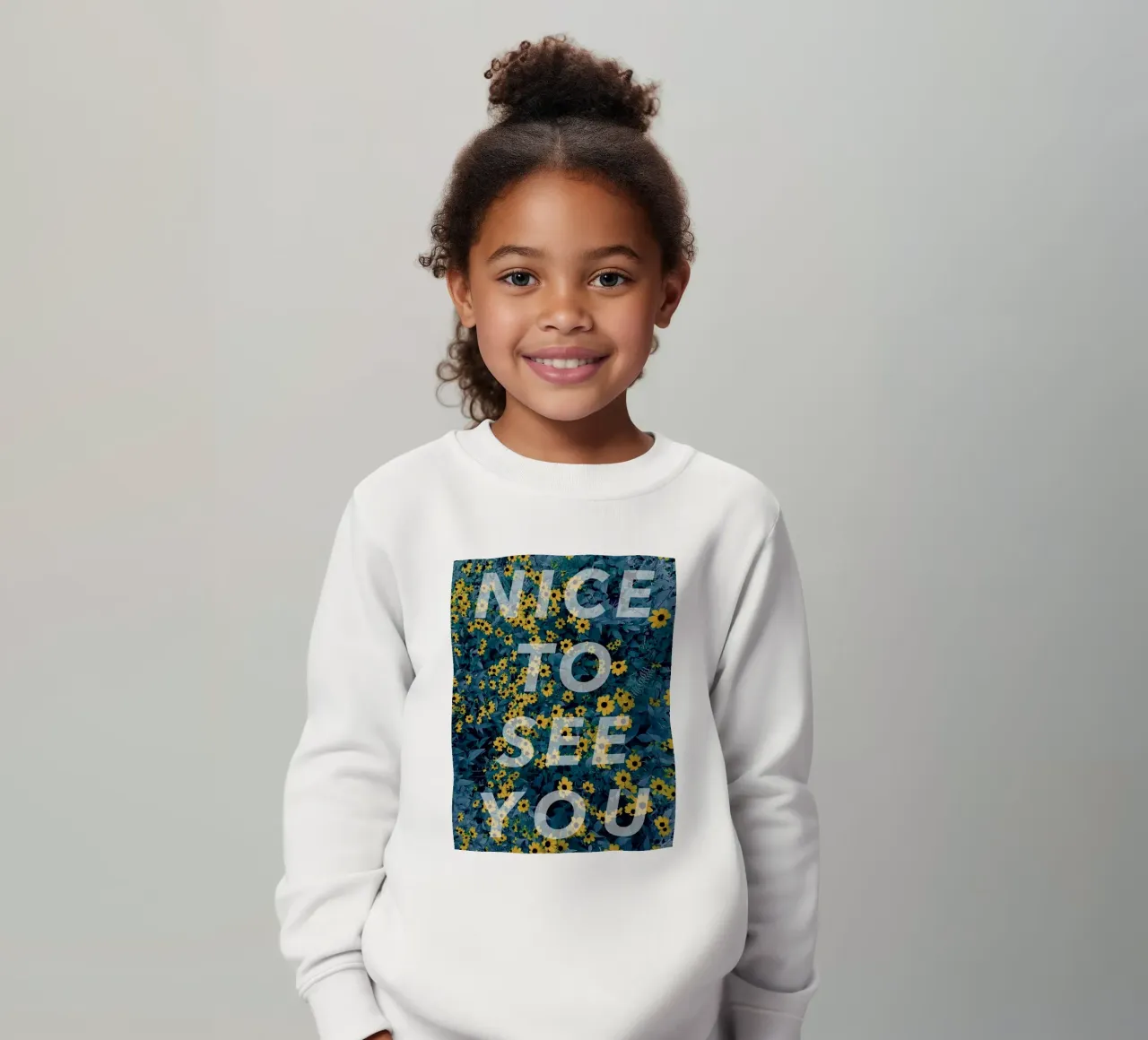 NICE TO SEE YOU felpa bambino da natural neutral