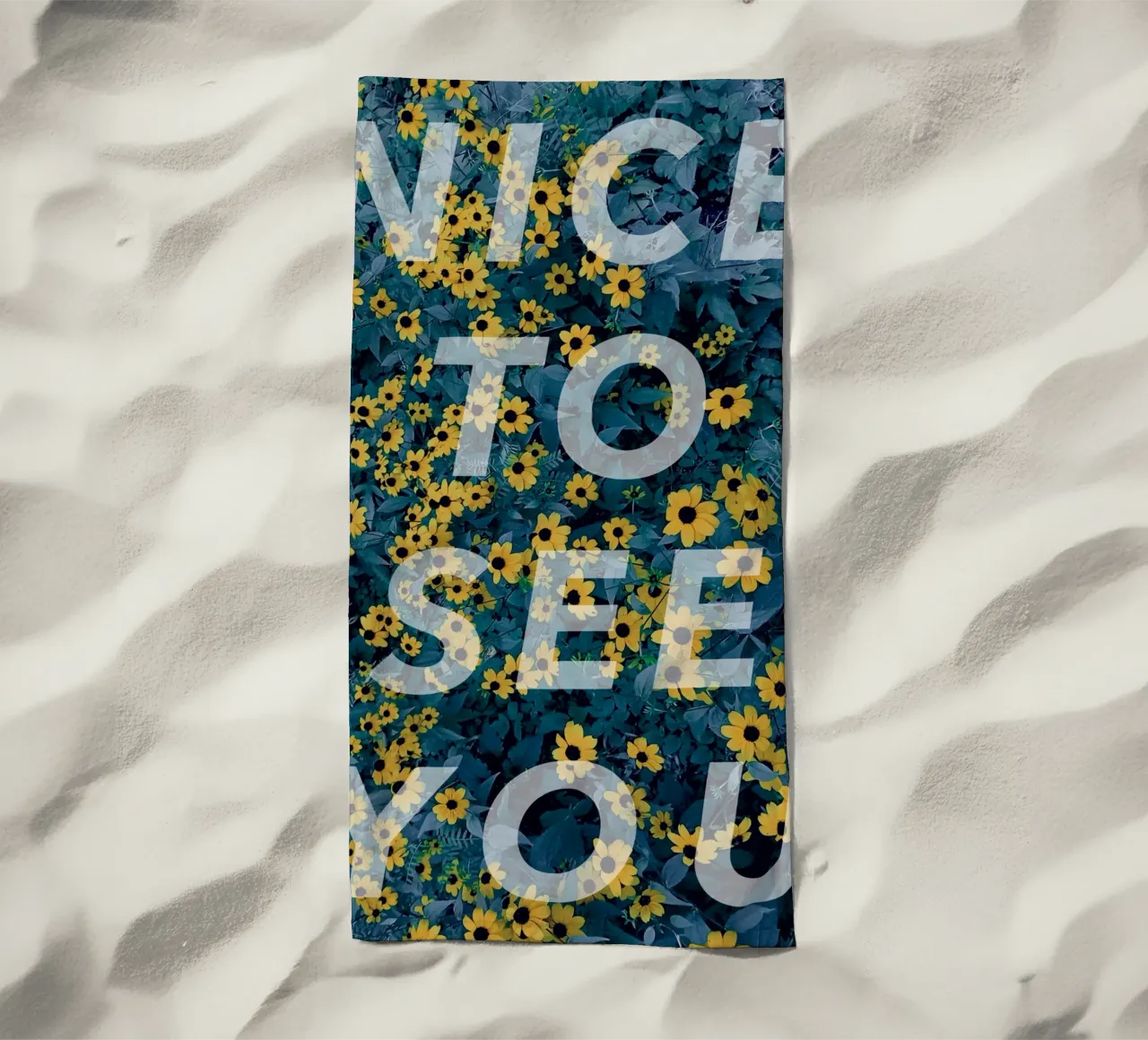 NICE TO SEE YOU toalla de playa de natural neutral