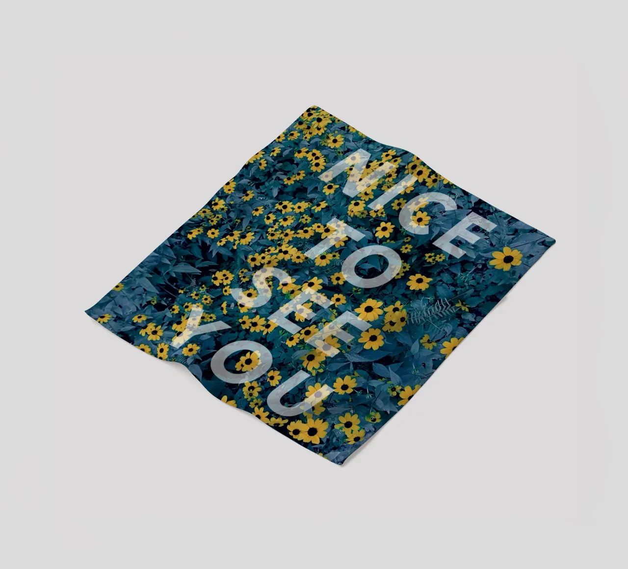 NICE TO SEE YOU coperta in pile da natural neutral