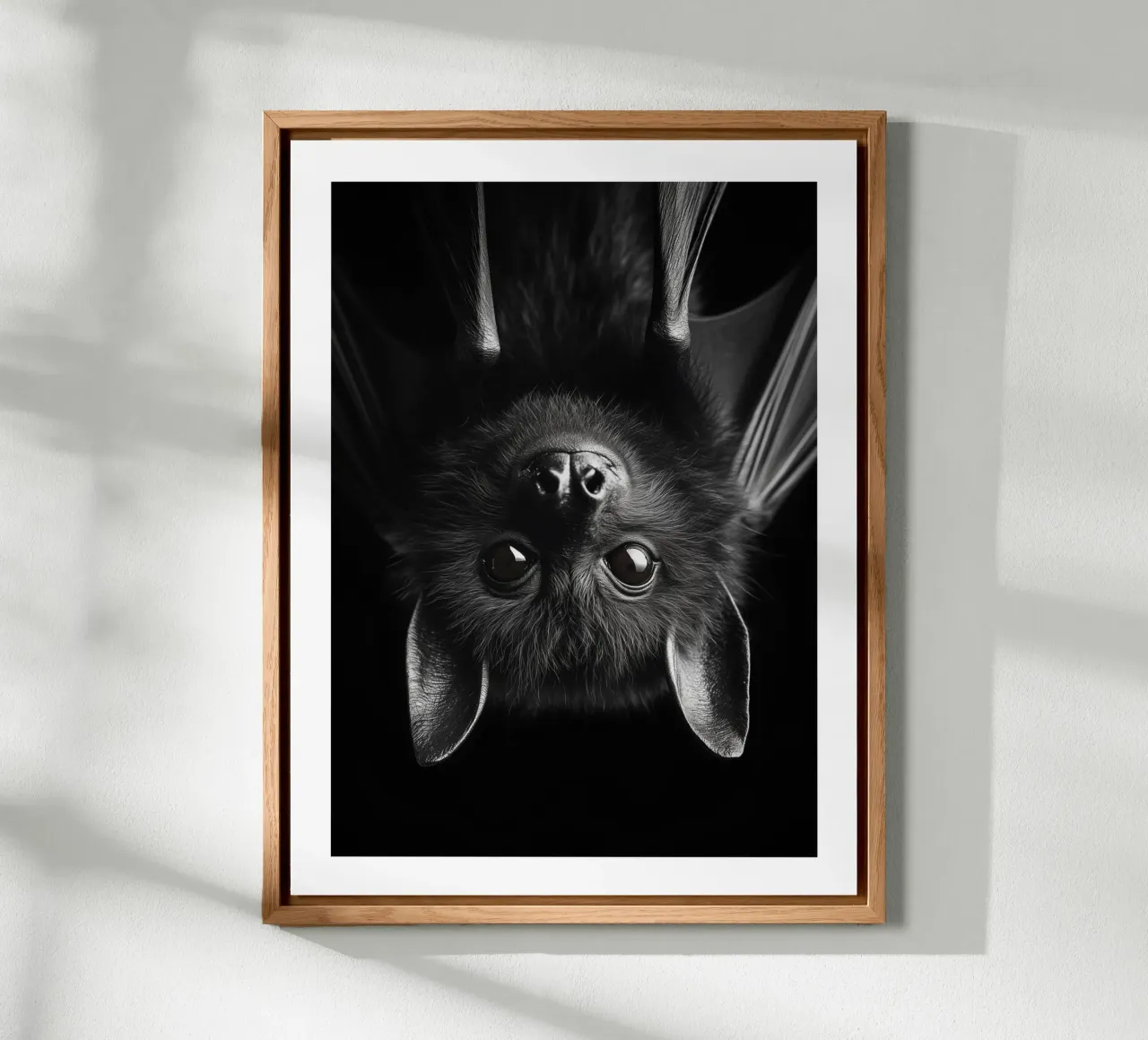 Ritratto di pipistrello alluminio dibond da Monochrome