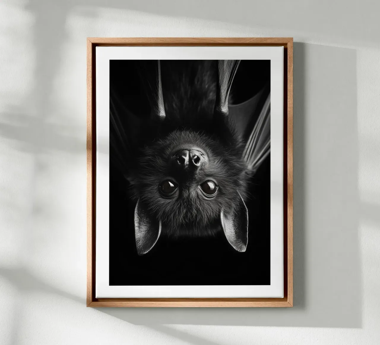 Portrait d'une chauve-souris toile avec Caisse américaine de Monochrome