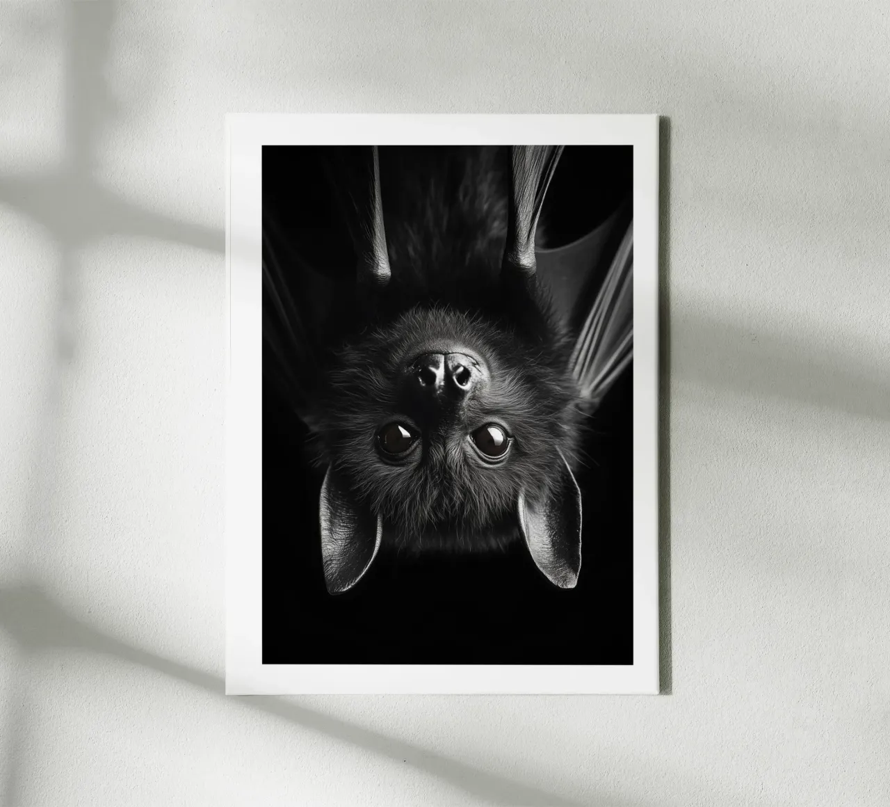 Portrait d'une chauve-souris toile avec Caisse américaine de Monochrome