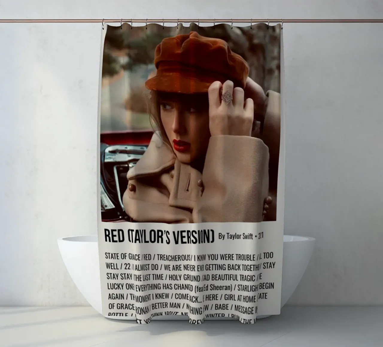 RED (TAYLOR'S VERSION) By Taylor Swift • 2021 douchegordijn van SoundStudio