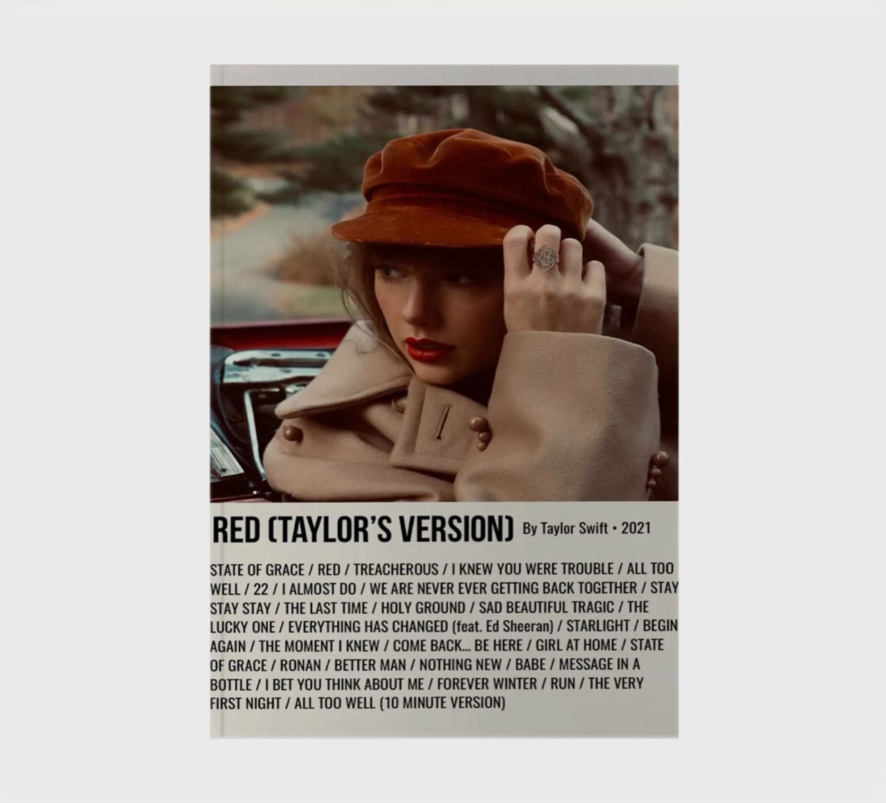 RED (TAYLOR'S VERSION) By Taylor Swift • 2021 notebook by SoundStudio