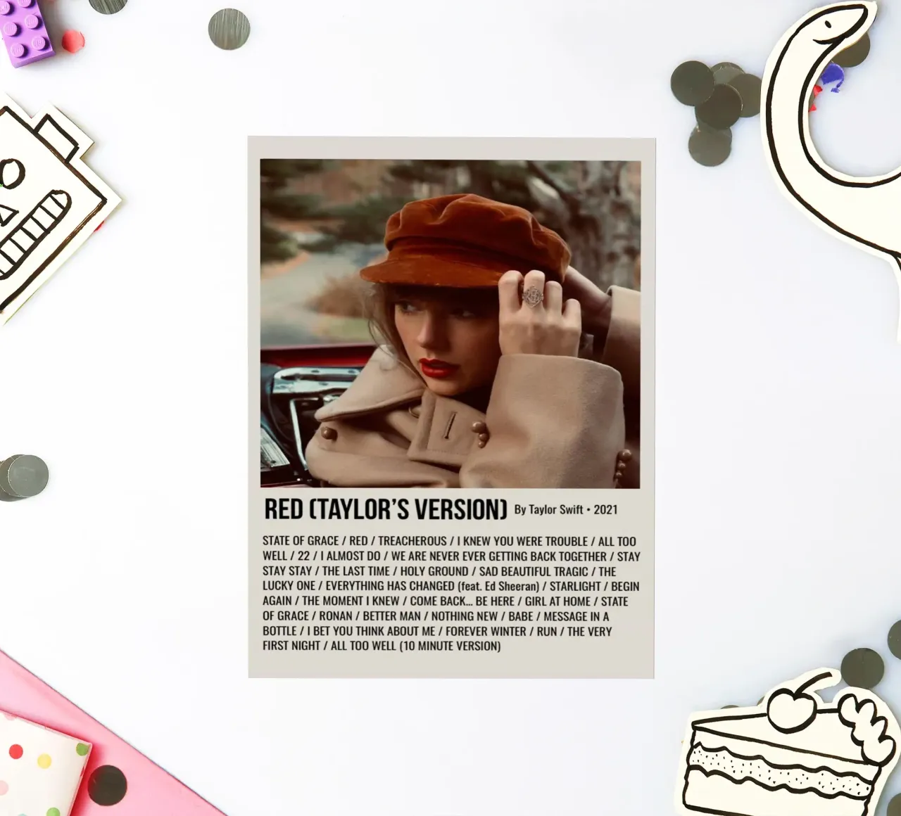 RED (TAYLOR'S VERSION) By Taylor Swift • 2021 autocollant de SoundStudio