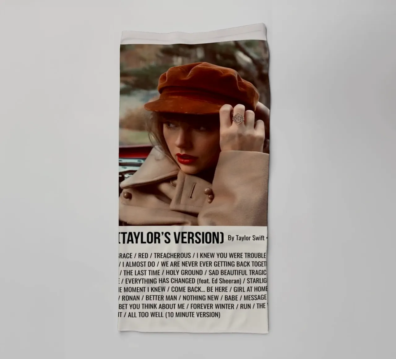 RED (TAYLOR'S VERSION) By Taylor Swift • 2021 serviette de bain de SoundStudio