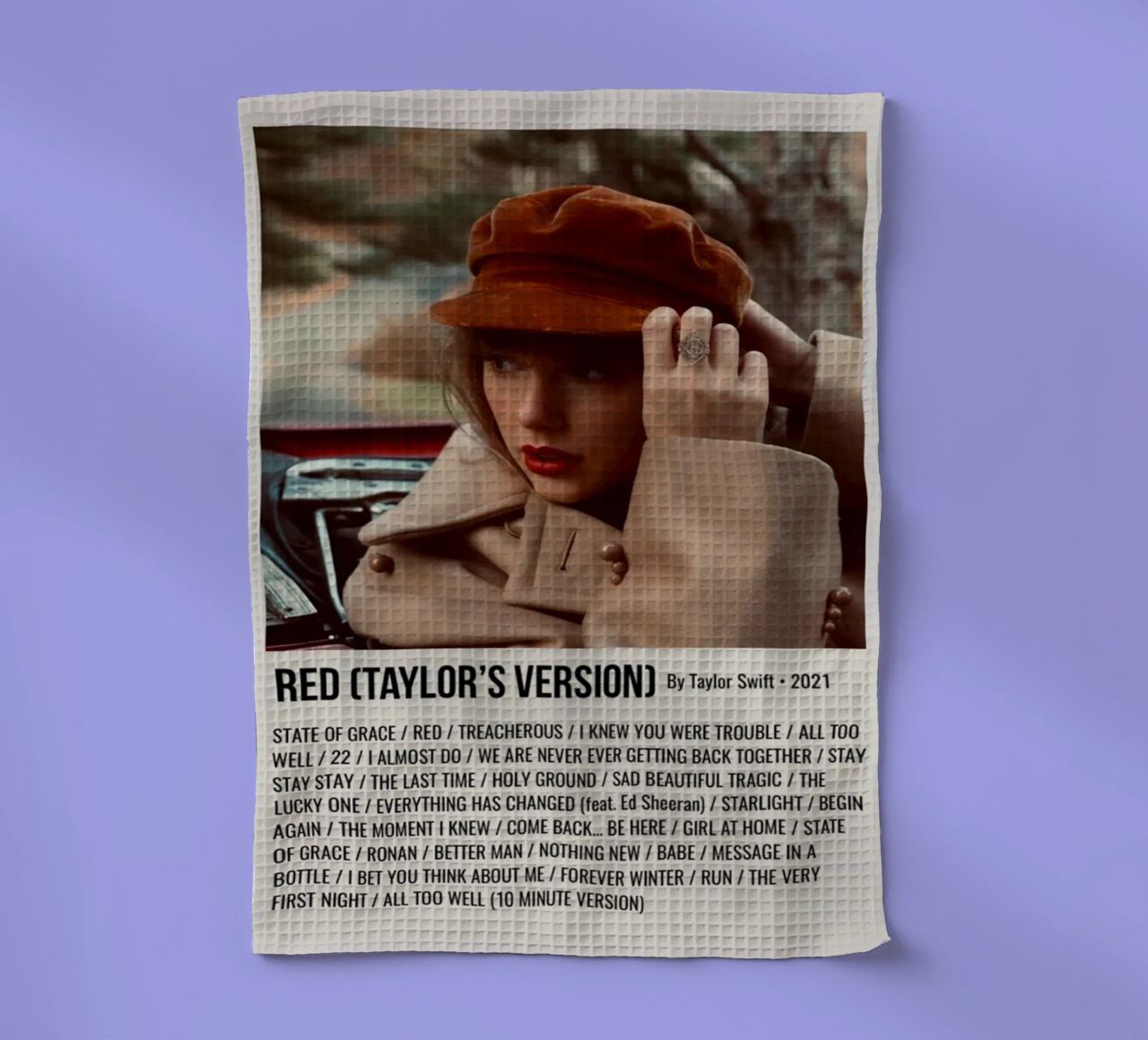 RED (TAYLOR'S VERSION) By Taylor Swift • 2021 canovaccio da cucina da SoundStudio