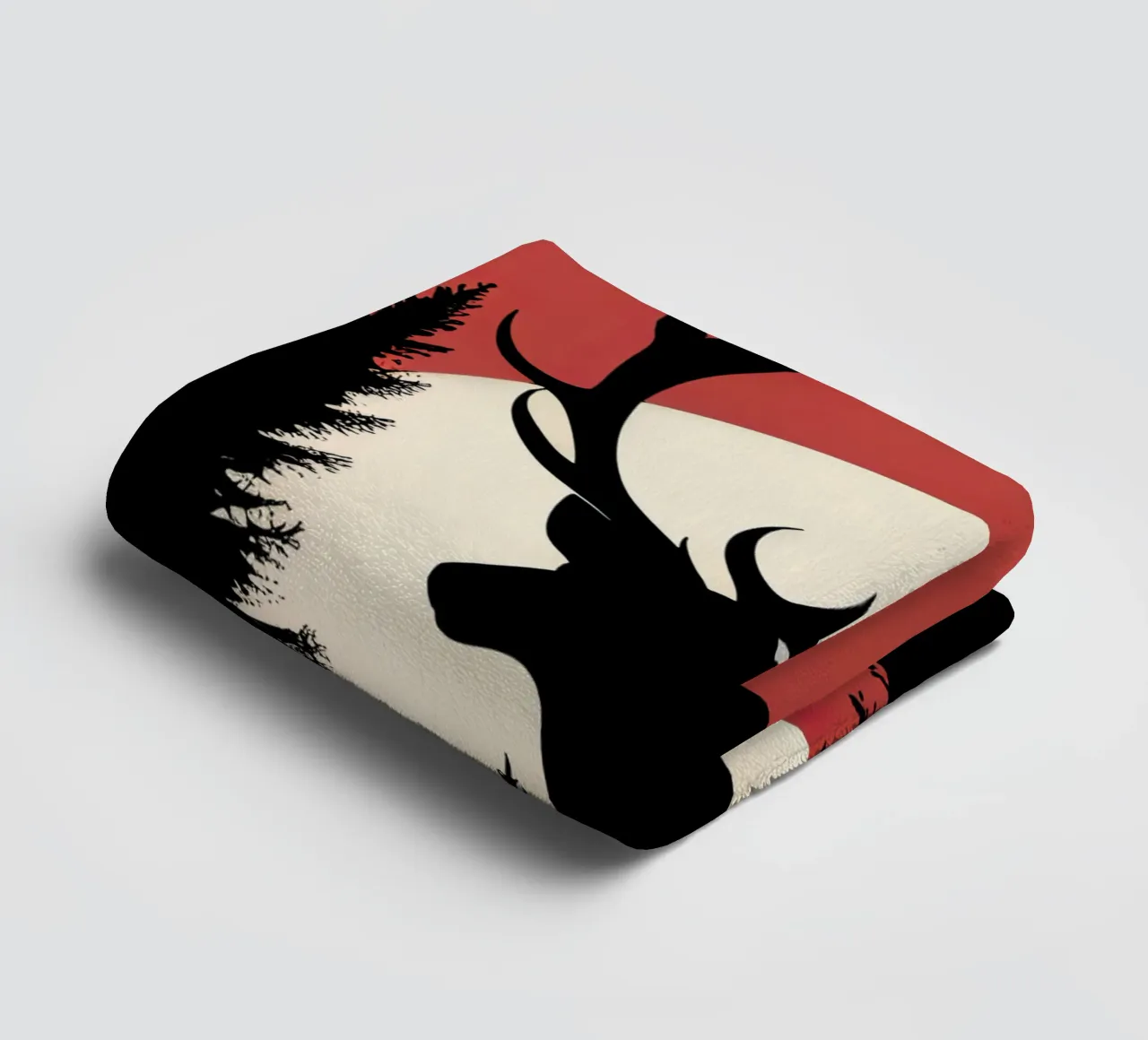 Logo del cacciatore con cervo asciugamano da bagno da Autofocus