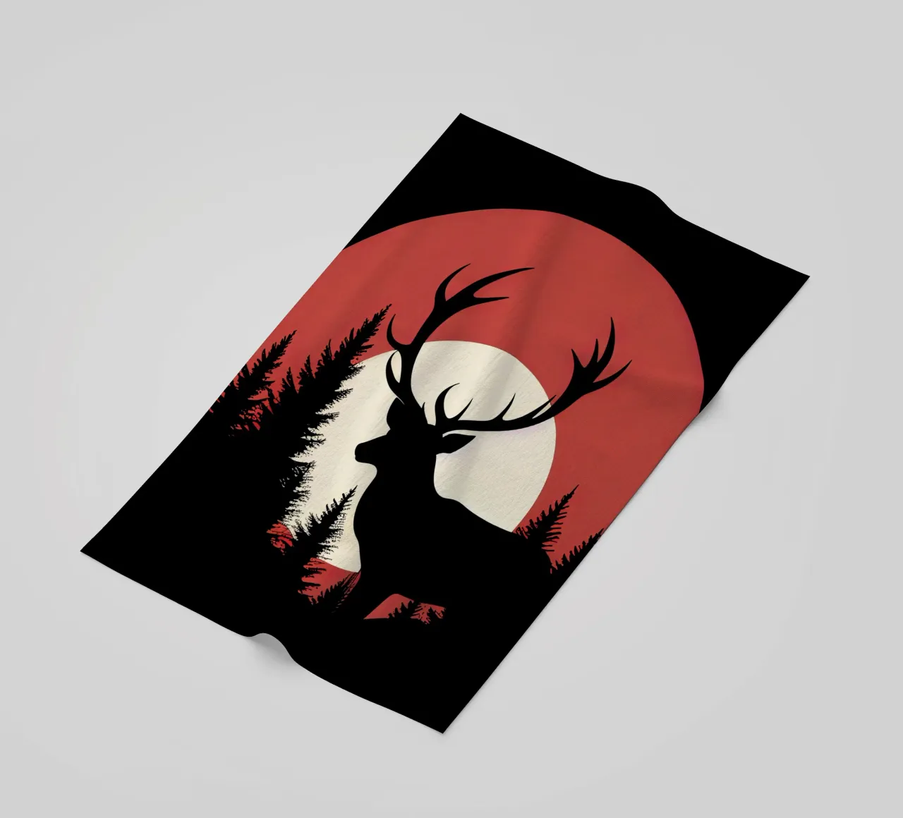 Logo del cacciatore con cervo telo mare da Autofocus