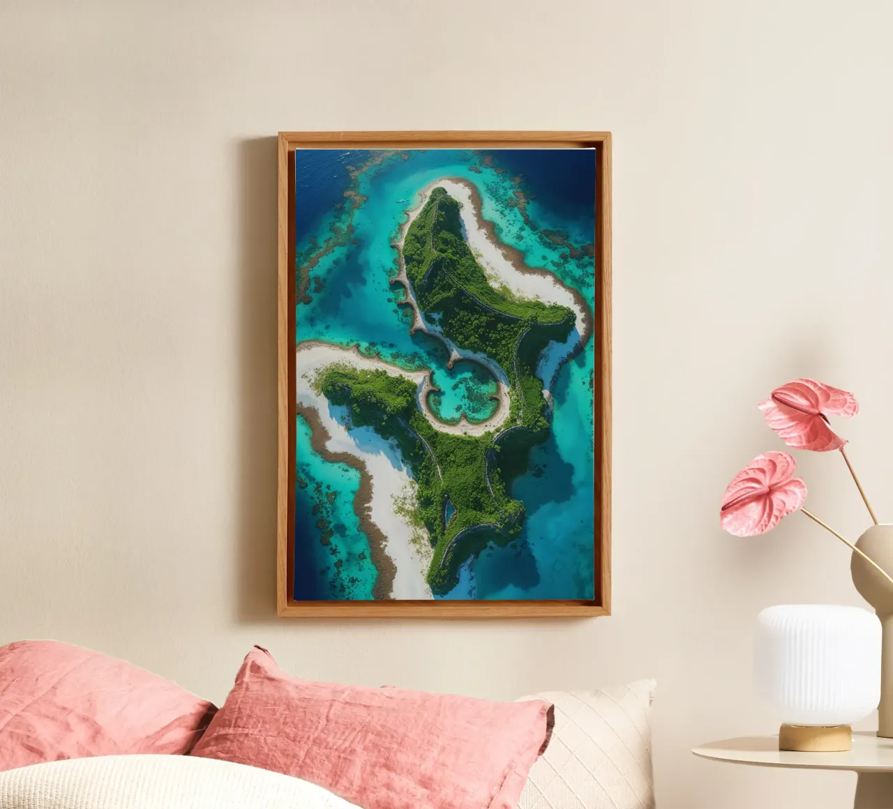 Pristine Island Oasis tela con Cornice a cassetta da AlbertKlee