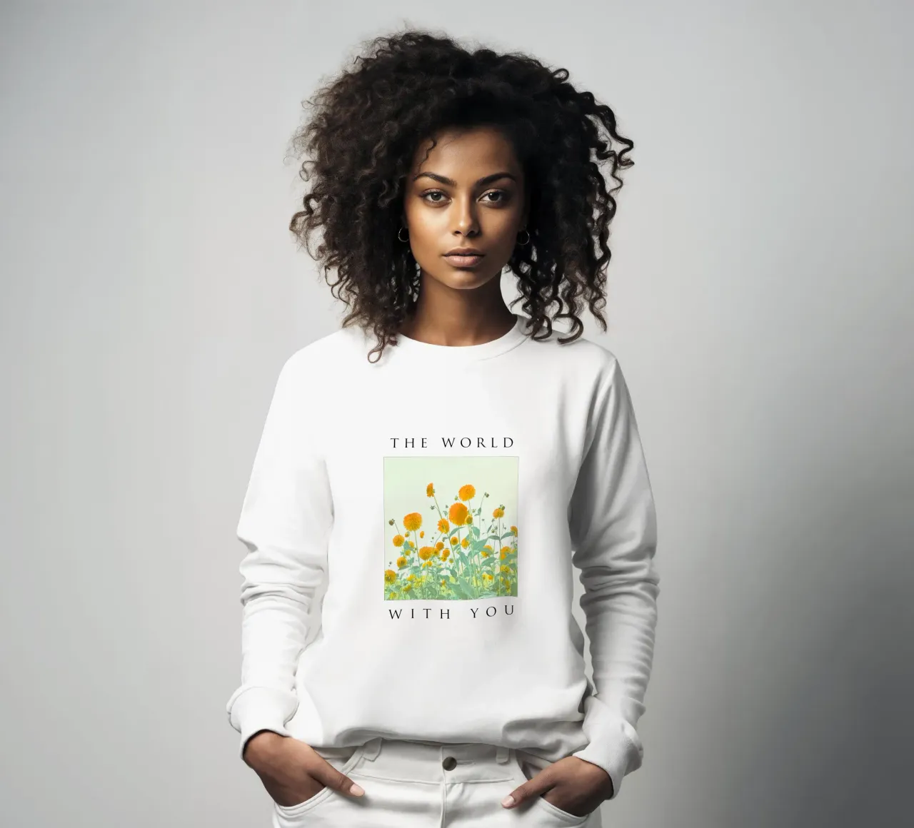 THE WORLD WITH YOU sweatshirt by natural neutral