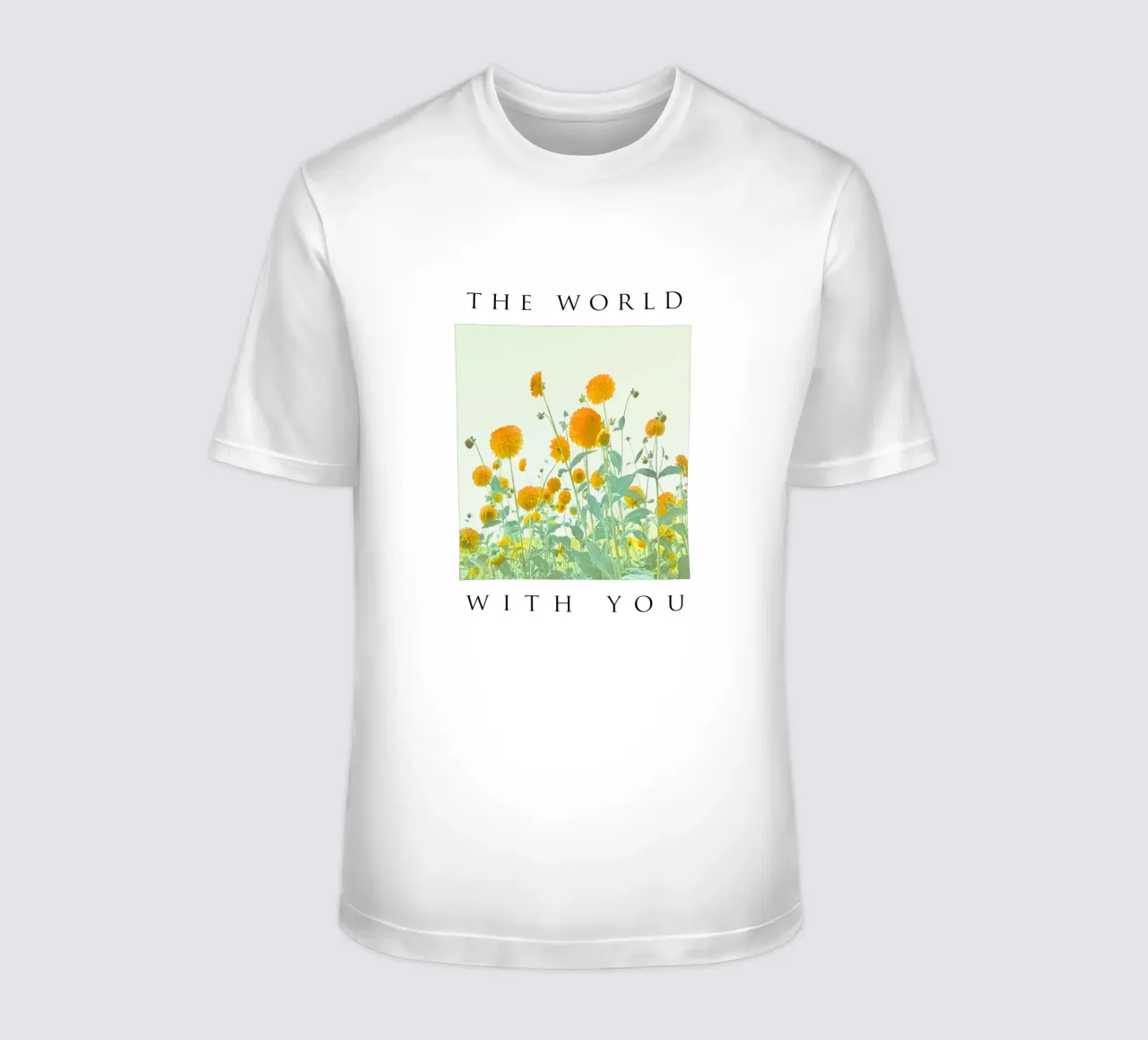 THE WORLD WITH YOU t-shirt da natural neutral