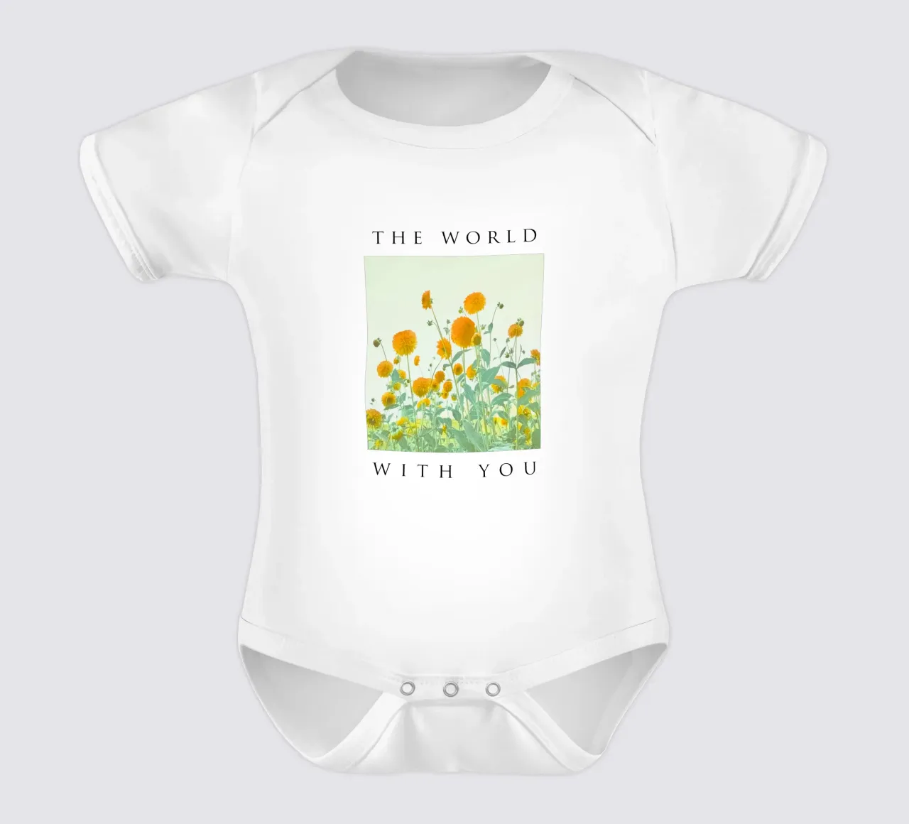 THE WORLD WITH YOU body neonato maniche corte da natural neutral