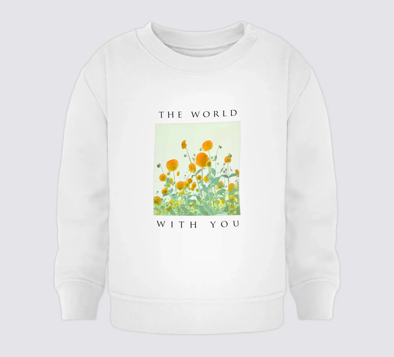 THE WORLD WITH YOU felpa neonato da natural neutral