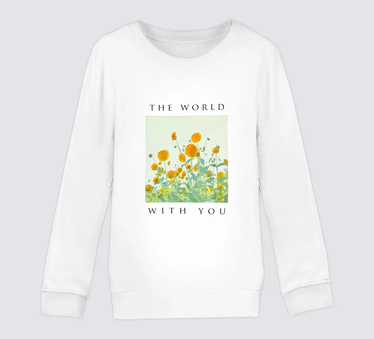 THE WORLD WITH YOU felpa bambino da natural neutral