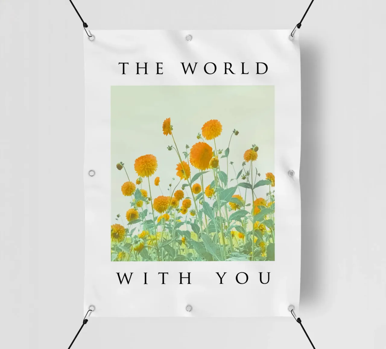 THE WORLD WITH YOU telo in pvc da natural neutral