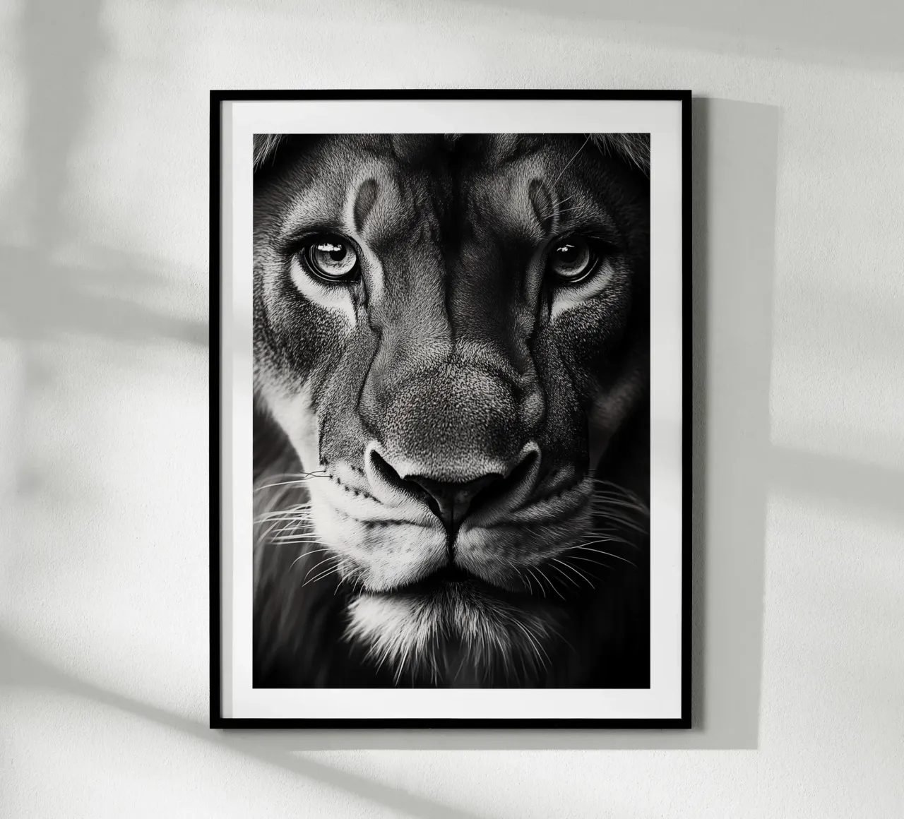 Intenso ritratto di una leonessa poster da Monochrome