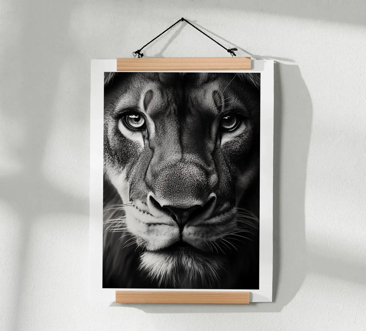 Intenso ritratto di una leonessa poster da Monochrome