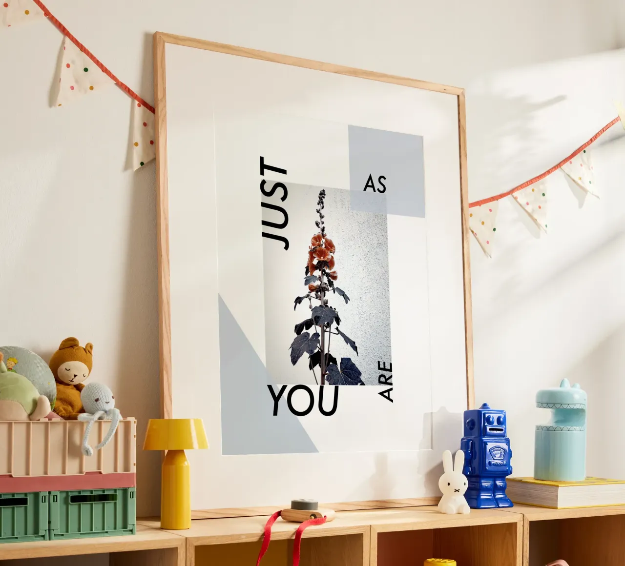 JUST AS YOU ARE poster with plastic frame by natural neutral