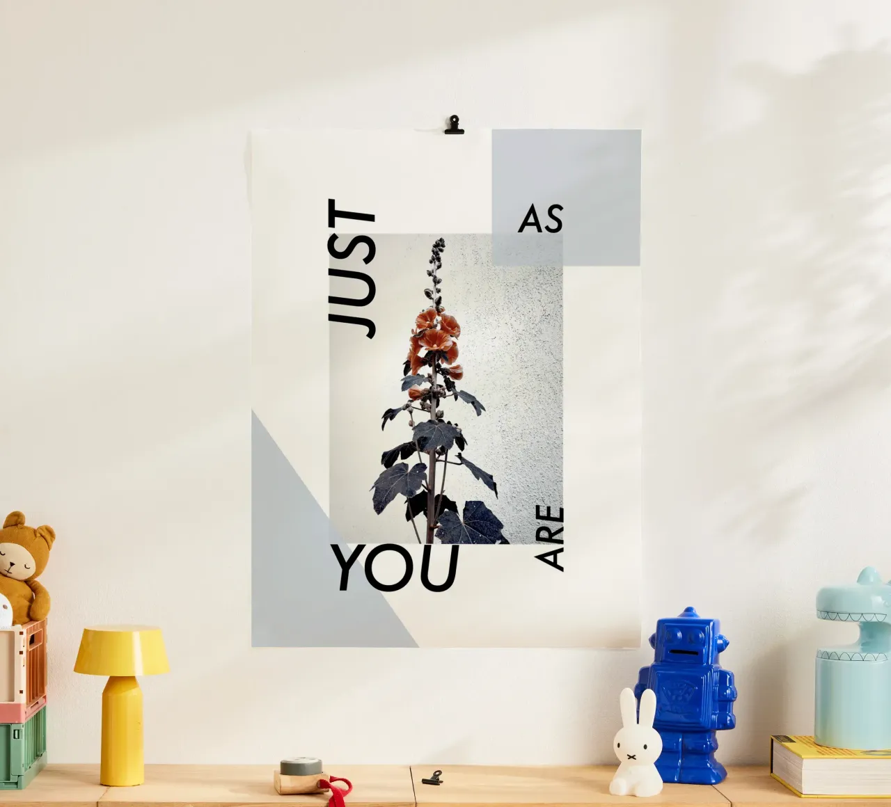 JUST AS YOU ARE poster with plastic frame by natural neutral