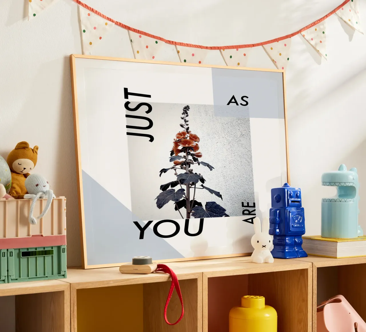 JUST AS YOU ARE poster with plastic frame by natural neutral