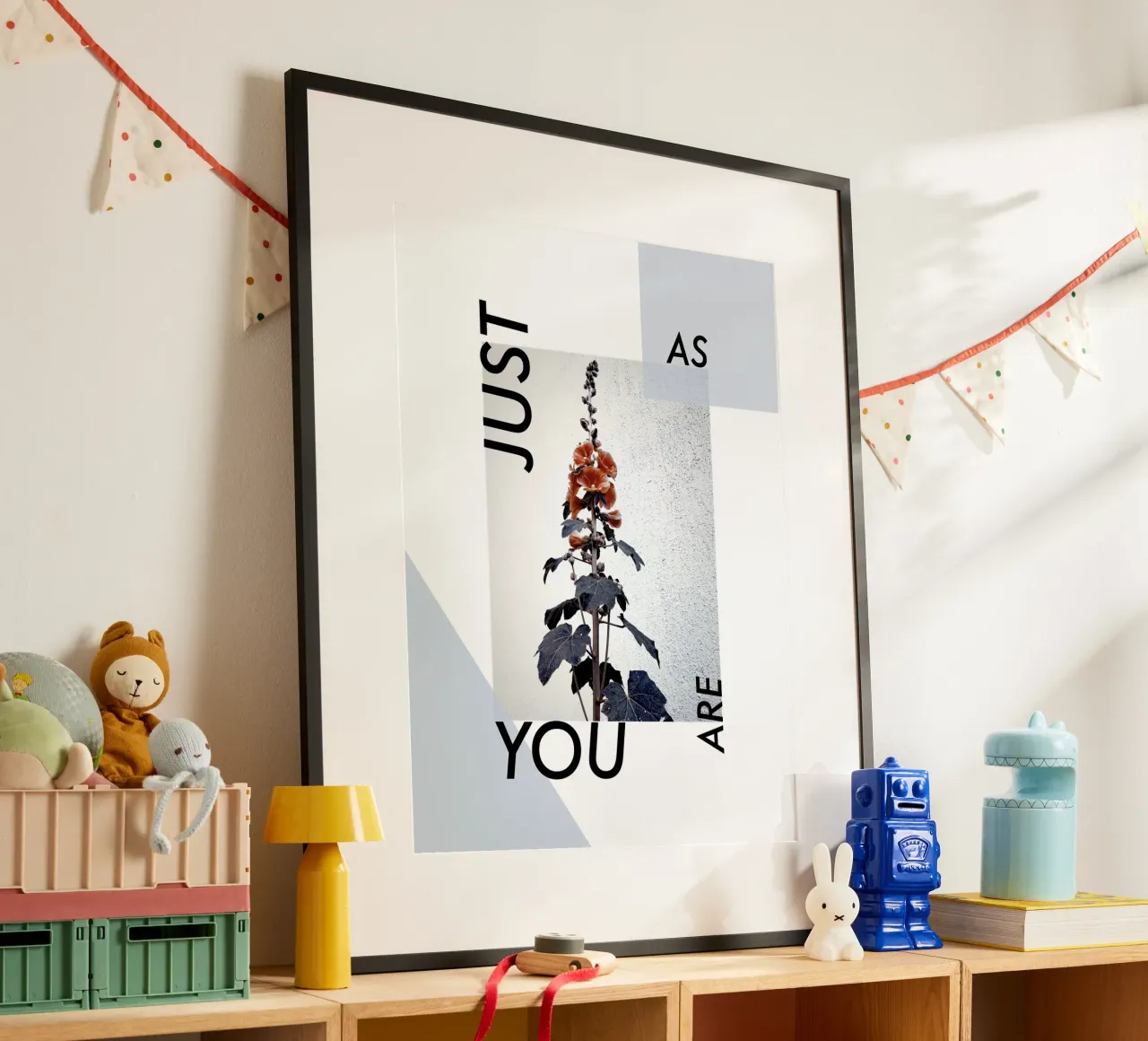JUST AS YOU ARE poster with plastic frame by natural neutral
