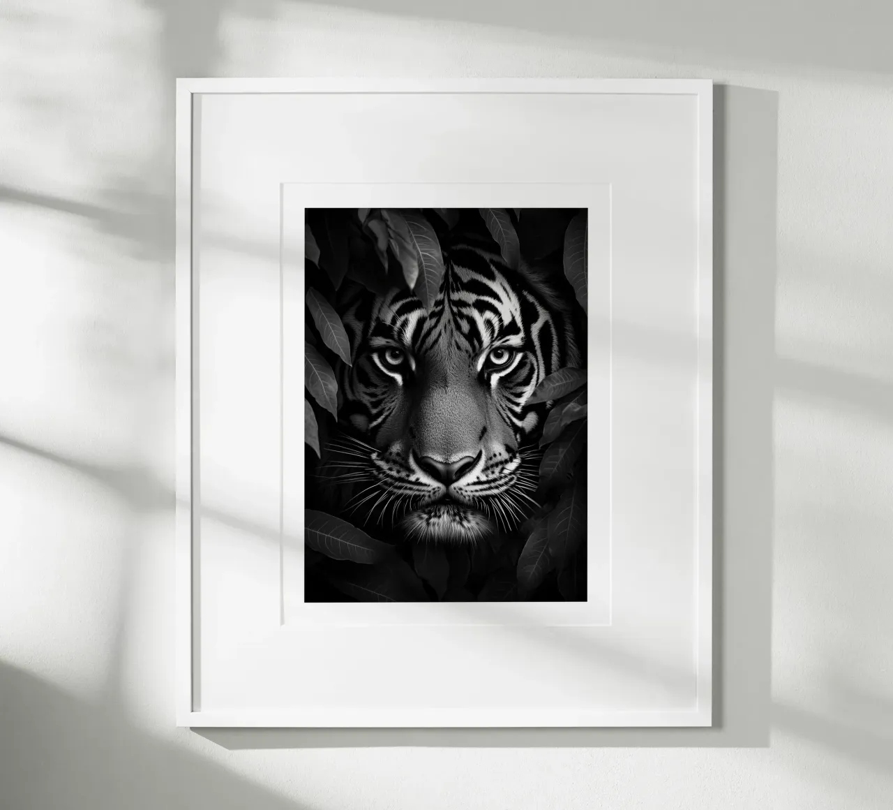 Mysterious portrait of a tiger in the jungle poster by Monochrome