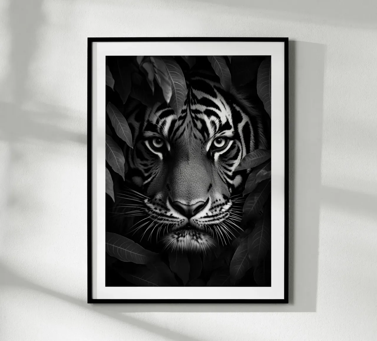 Mysterious portrait of a tiger in the jungle poster by Monochrome