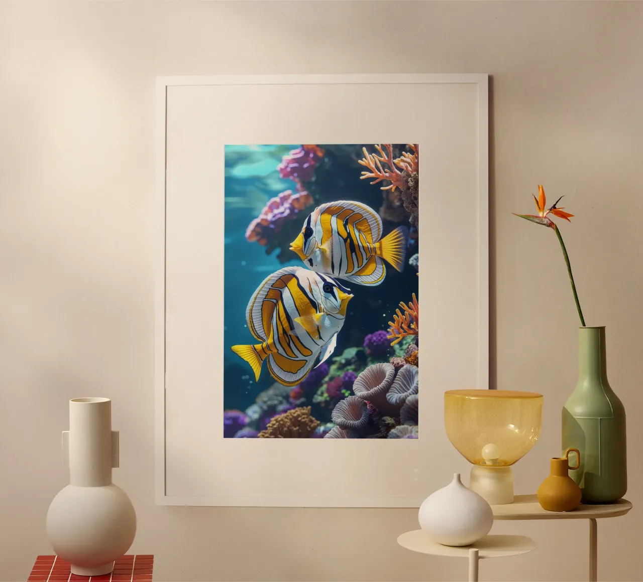 Dynamic Butterflyfish in Ocean Symphony carta hahnemühle da AlbertKlee