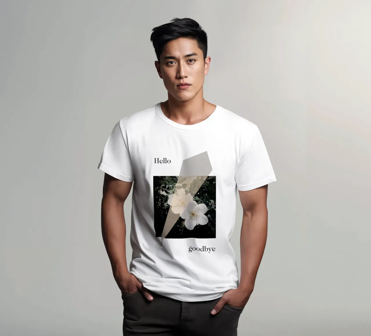 Hello goodbye t-shirt da natural neutral