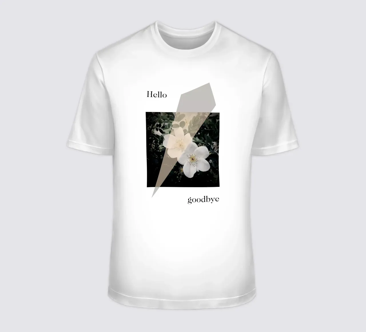 Hello goodbye t-shirt da natural neutral