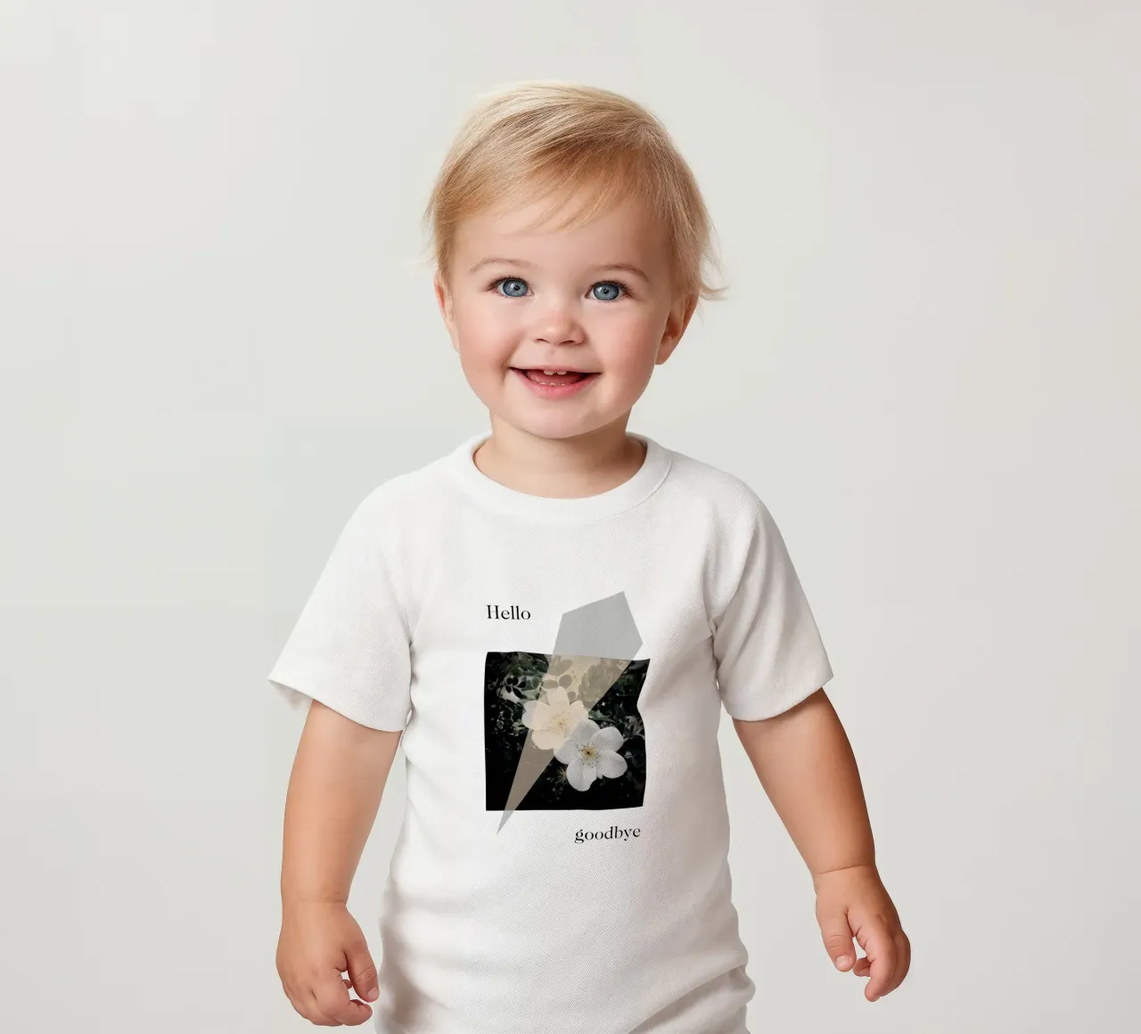 Hello goodbye maglietta neonato da natural neutral