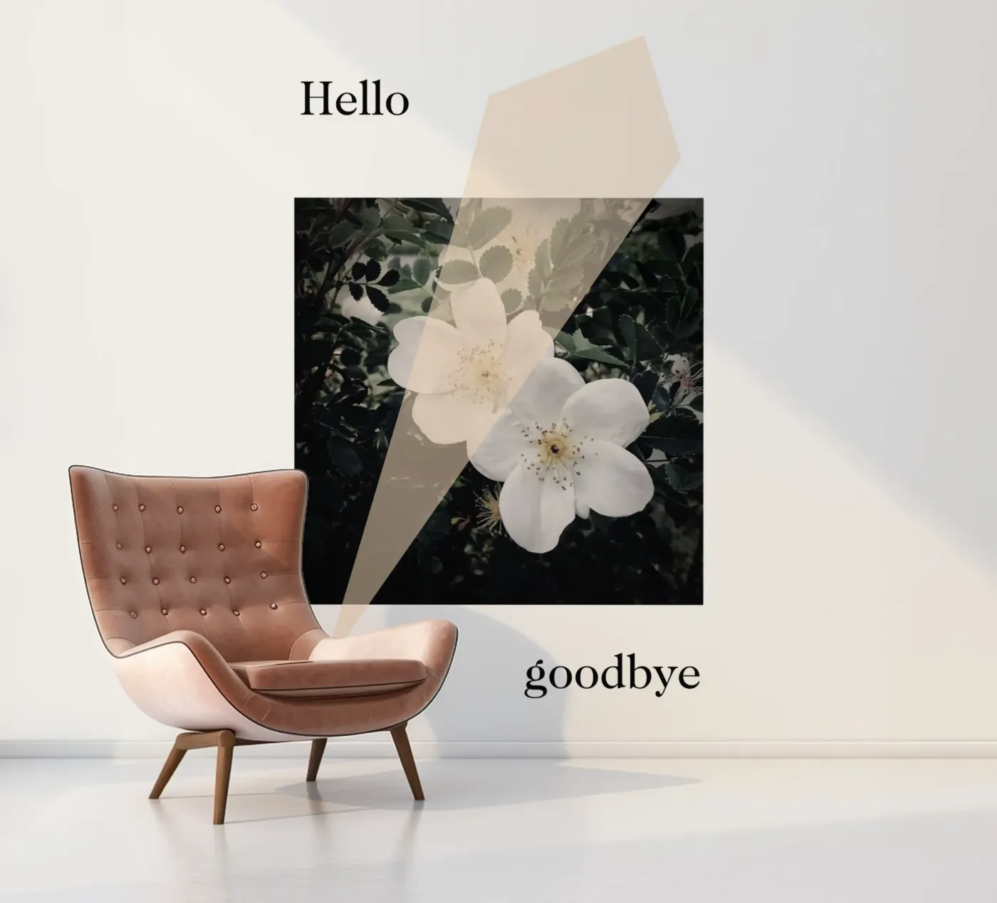 Hello goodbye fotobehang van natural neutral