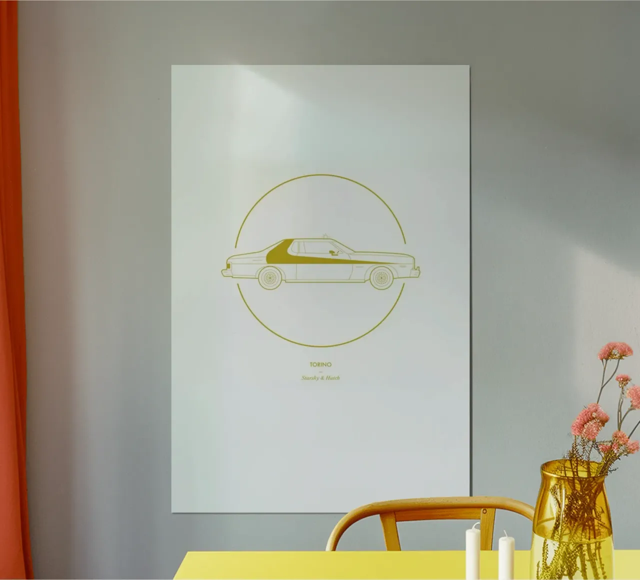 Torino poster con telaio in legno da Dean Smith