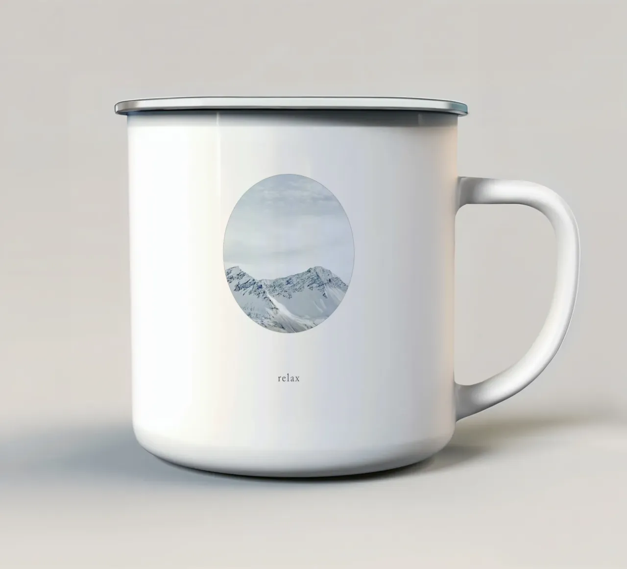 relax tazza in smalto da natural neutral