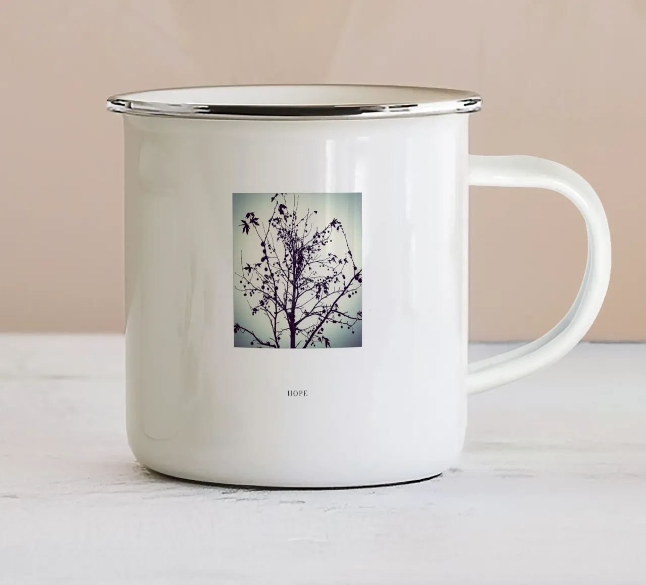 HOPE TREE tazza in smalto da natural neutral