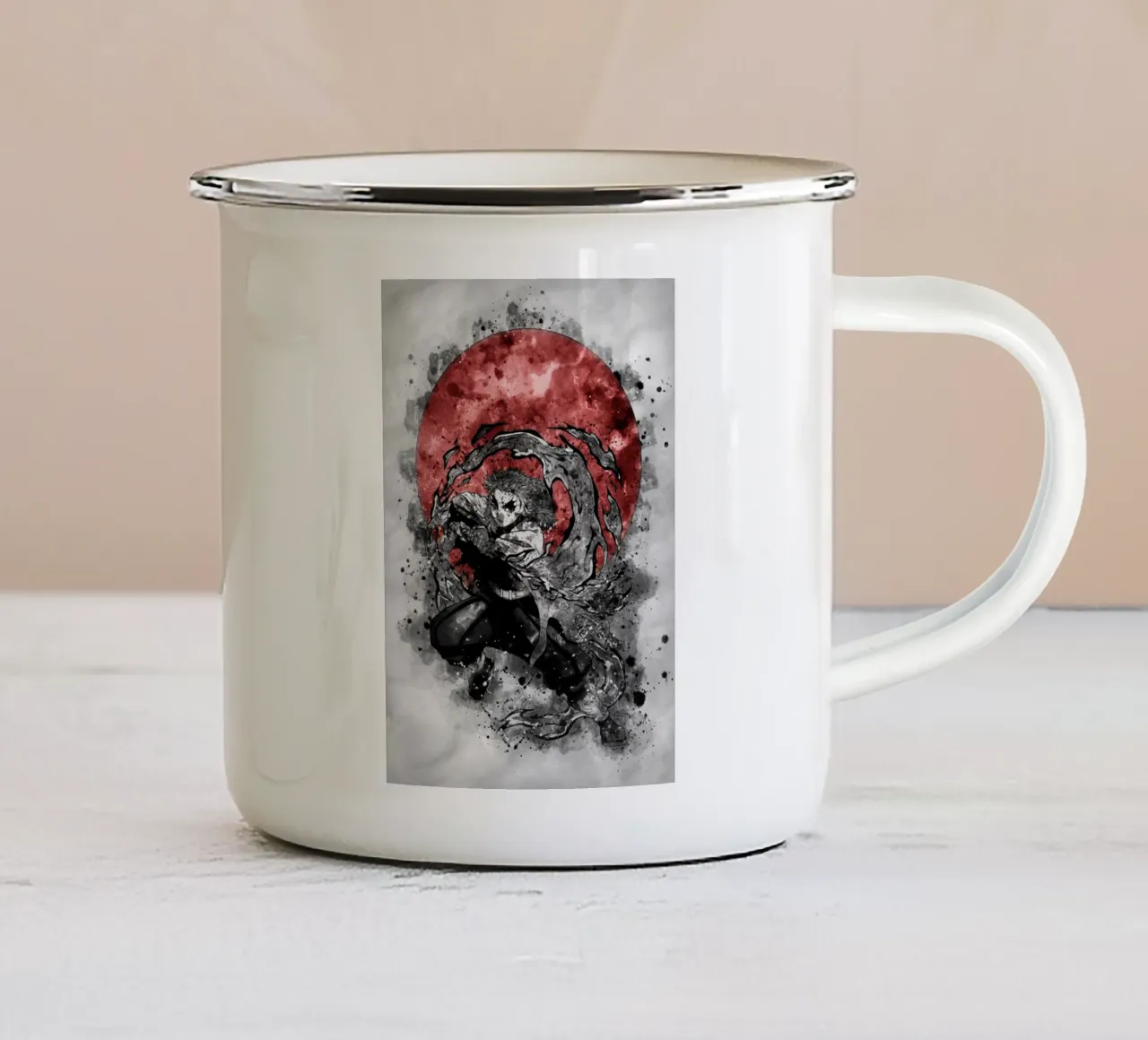 Kyojuro Rengoku tazza in smalto da Neonartstudio