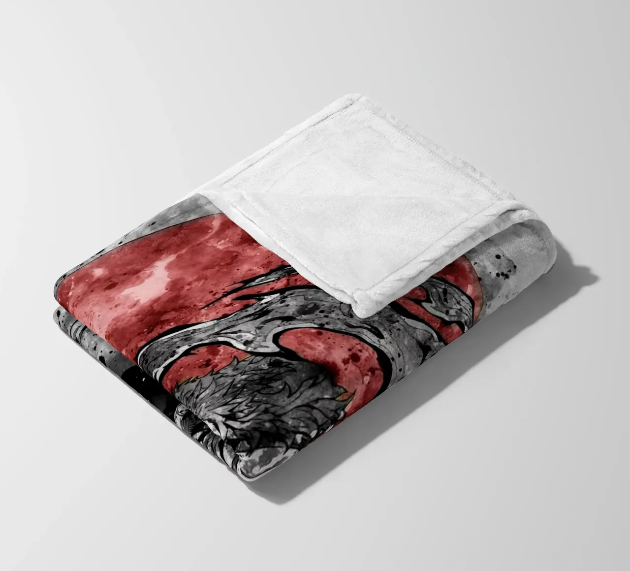 Kyojuro Rengoku fleece blanket by Neonartstudio