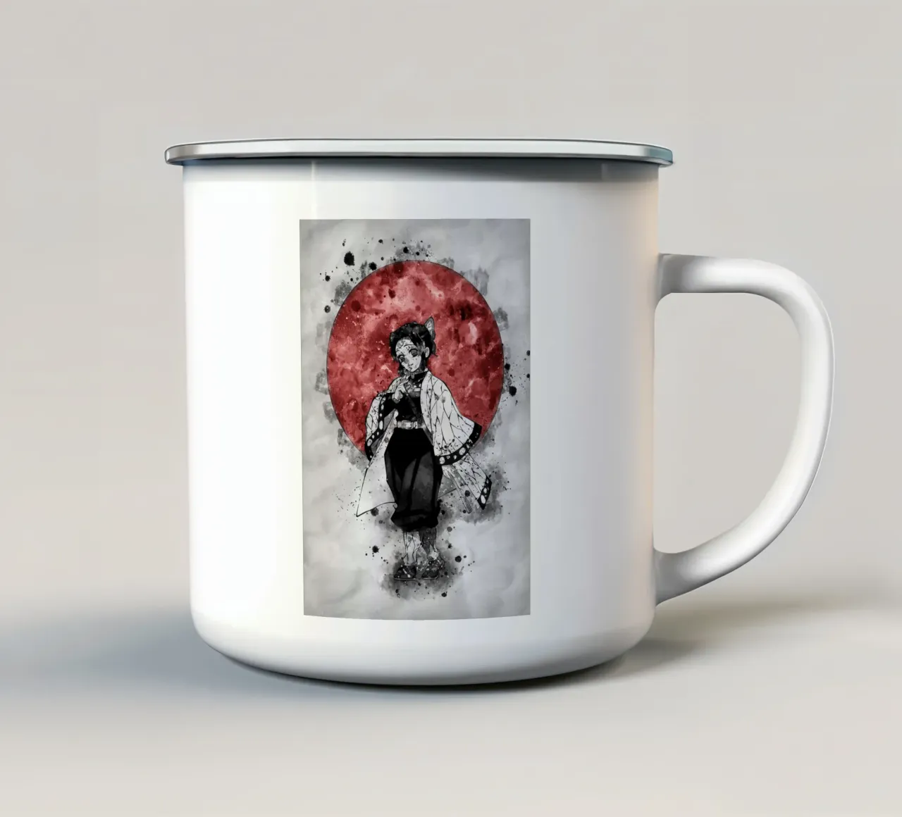 Shinobu Kocho tazza in smalto da Neonartstudio