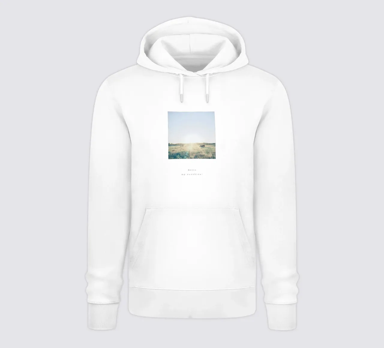 Hello, my sunshine! felpa con cappuccio da natural neutral