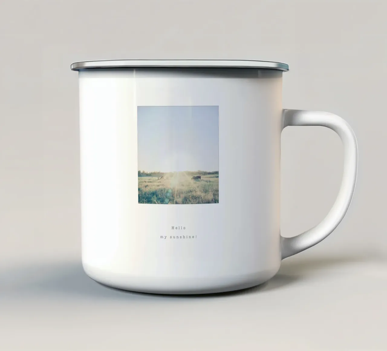Hello, my sunshine! tazza in smalto da natural neutral