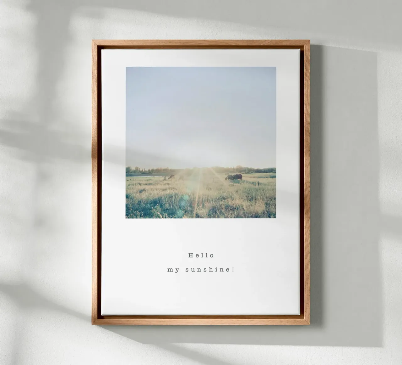 Hello, my sunshine! tela con Cornice a cassetta da natural neutral