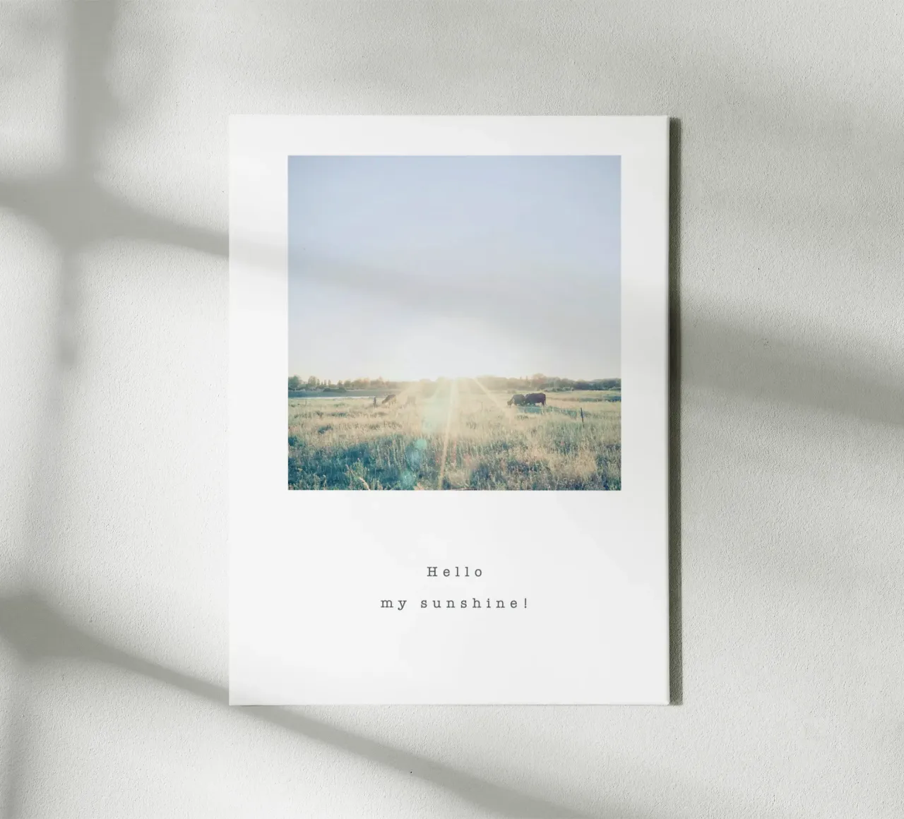 Hello, my sunshine! tela con Cornice a cassetta da natural neutral