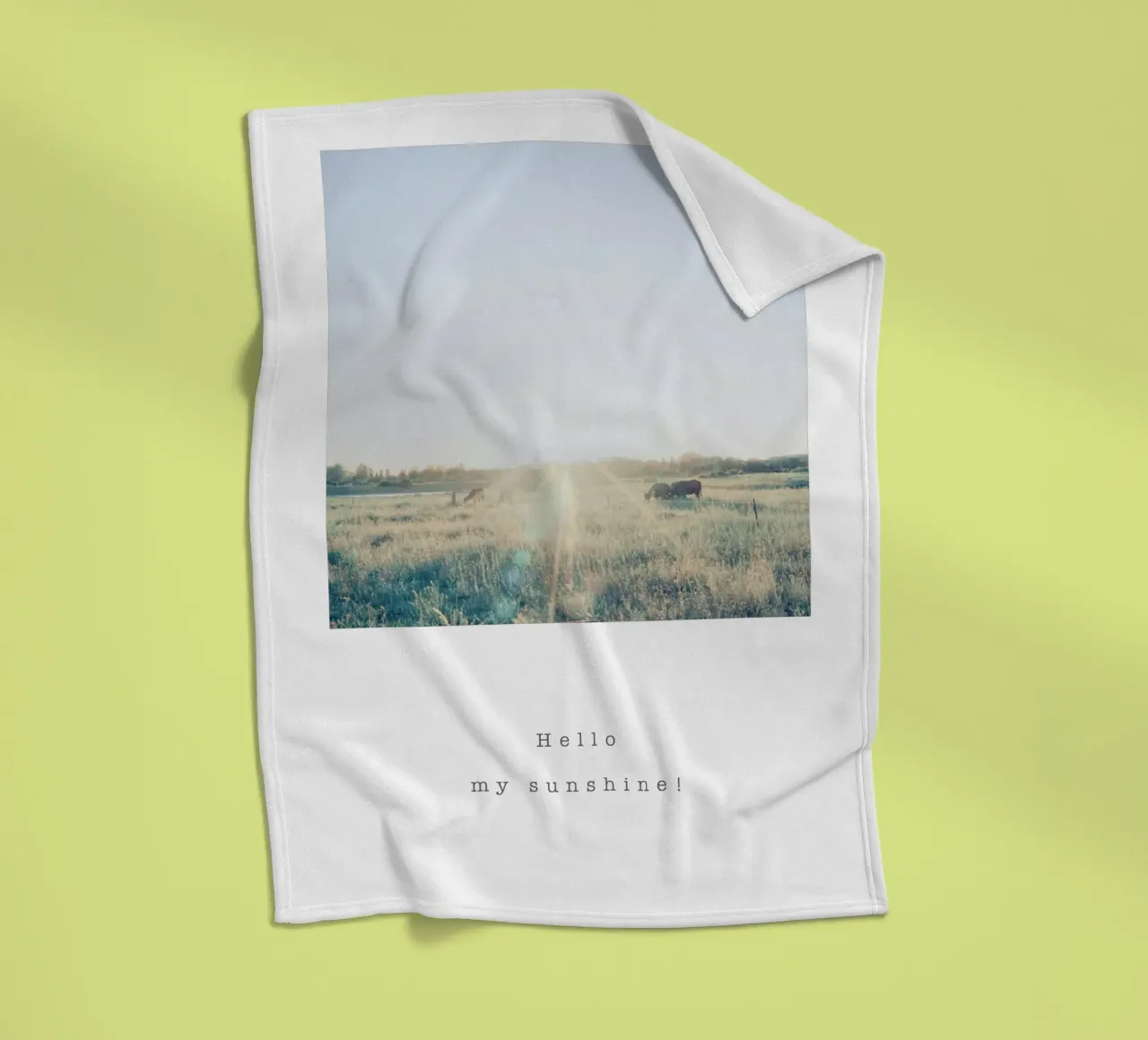 Hello, my sunshine! coperta in pile da natural neutral