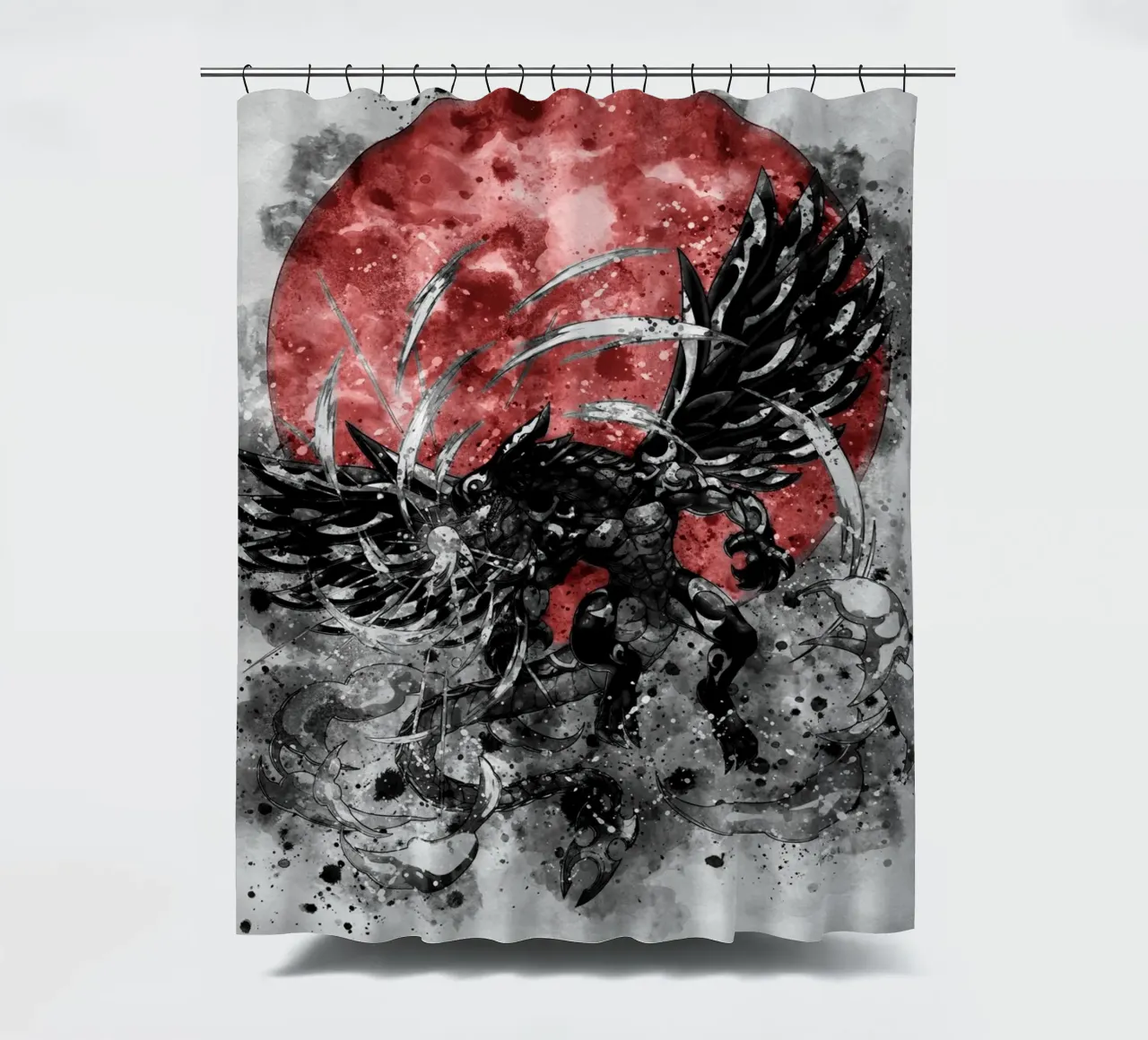 Acnologia 1 shower curtain by Neonartstudio