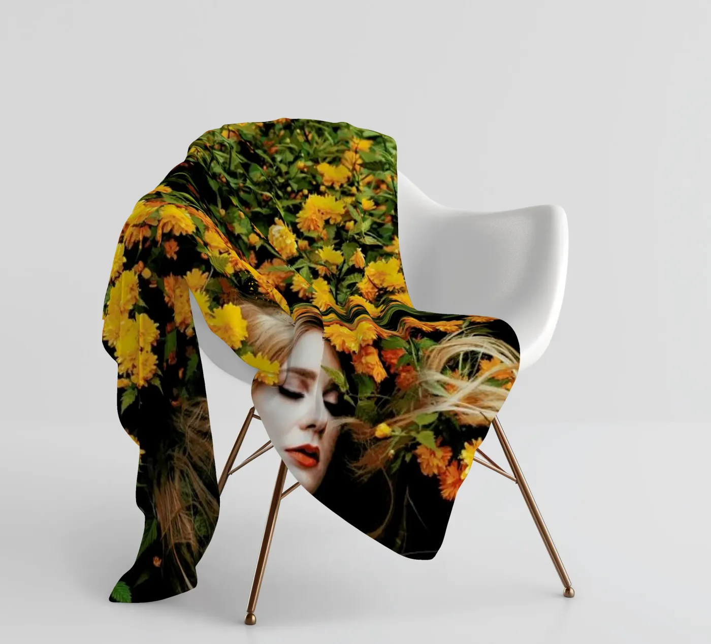 Yellow Fleecedecke von Jovana Rikalo