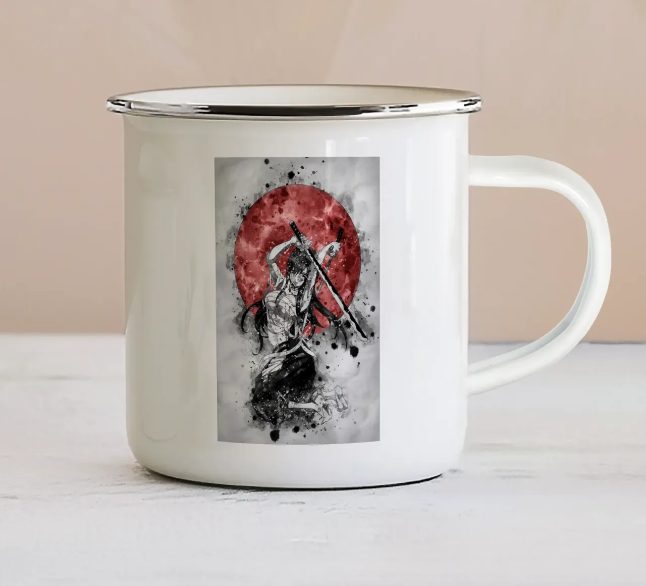 Erza Scarlet tazza in smalto da Neonartstudio